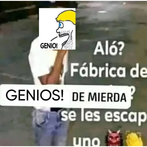 Sticker: Hello? Genius factory?