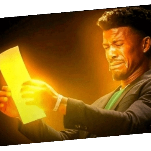 Figurinha: Jimmy Butler chorando