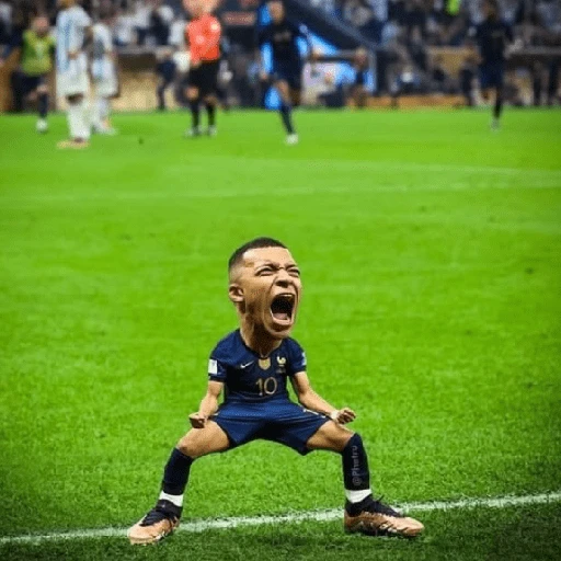 Figurinha: Mbappé com cabeça grande