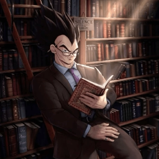 Figurinha: Vegeta na Biblioteca