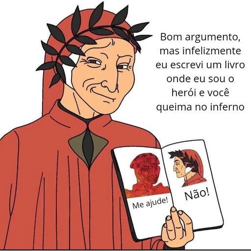 Figurinha: Dante Alighieri no Inferno
