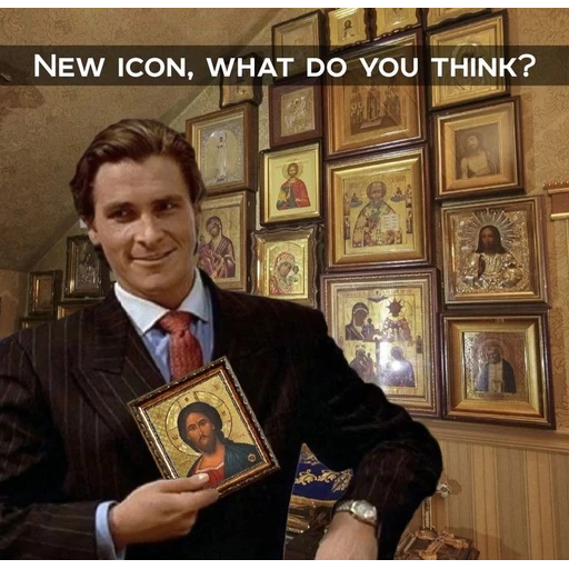 Figurinha: Patrick Bateman com ícone