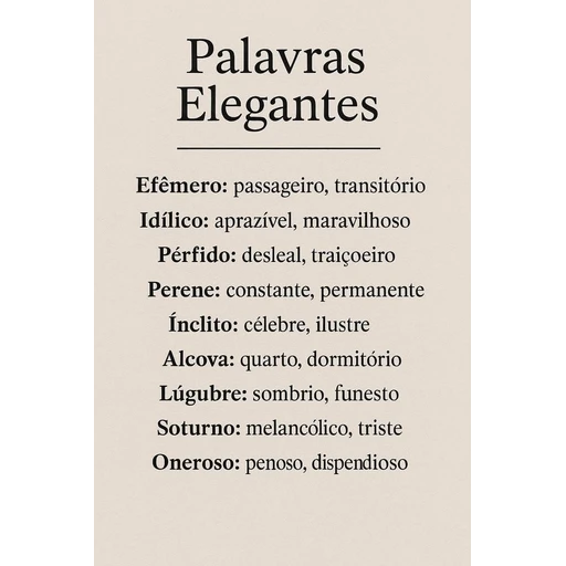 Figurinha: Palavras Elegantes