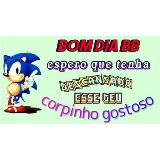 Figurinha: Bom dia do Sonic