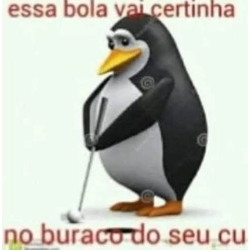 Figurinha: Pinguim do golfe