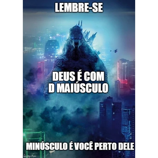 Figurinha: Deus é com D maiúsculo