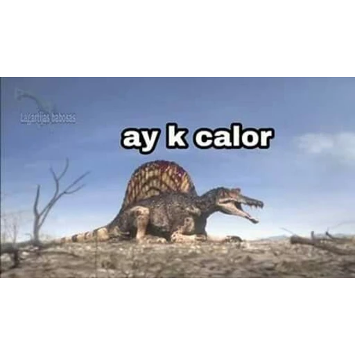 Figurinha: Spinosaurus com calor