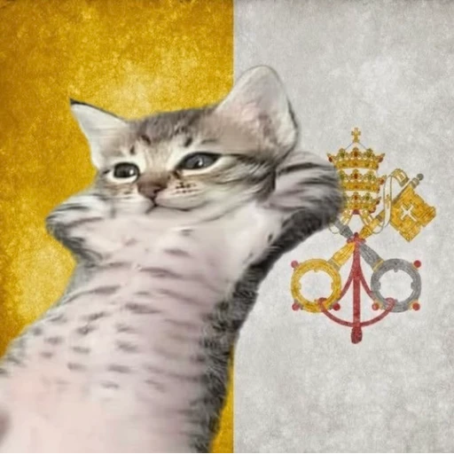 Figurinha: Gatinho no Vaticano