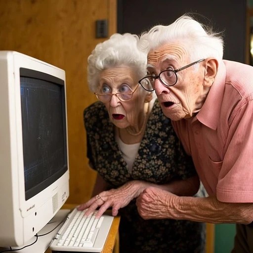 Figurinha: Casal chocado com a internet