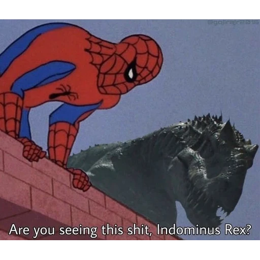 Figurinha: Aranha e Indominus Rex