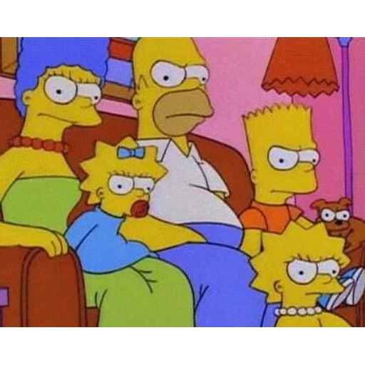 Figurinha: Os Simpsons no sofá