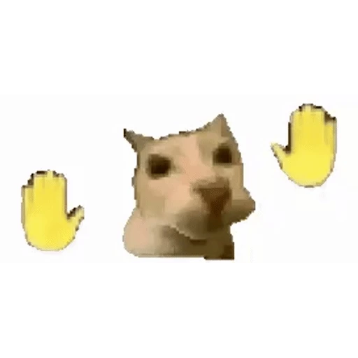 Figurinha: Gato animado com mãos