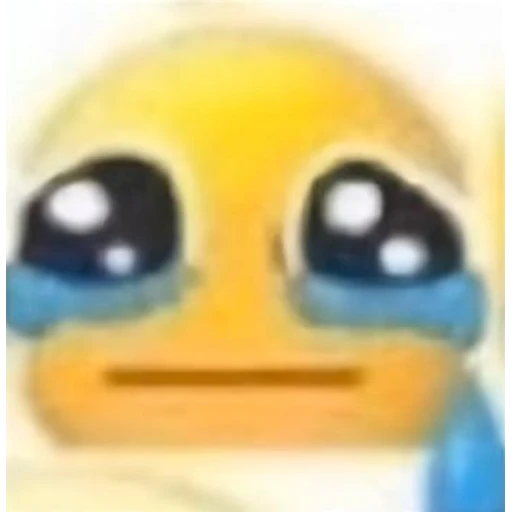 Figurinha: Emoji chorando com olhos grandes