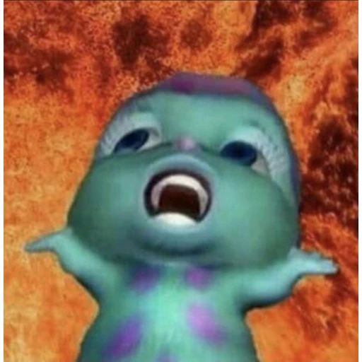 Figurinha: Bebê Blob é assustado