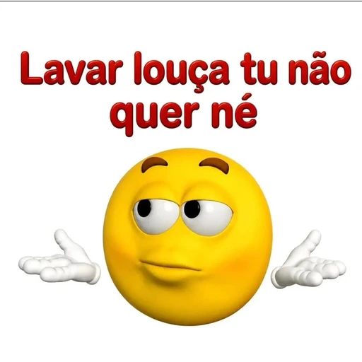 Figurinha: Lavar louça tu não quer né
