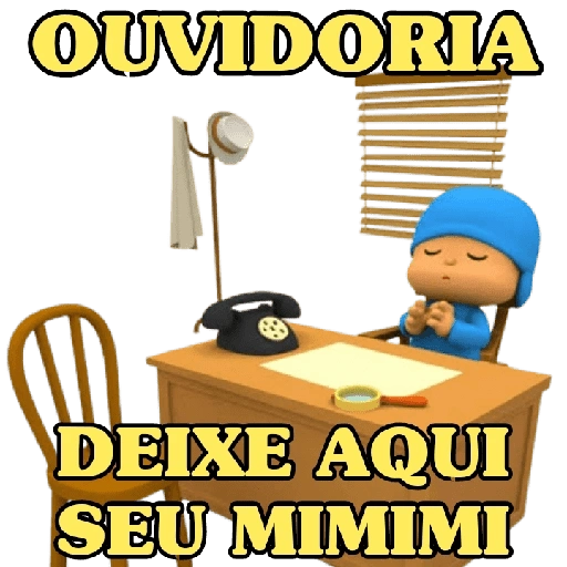 Figurinha: Pocoyo Ouvidoria Deixe seu mimimi
