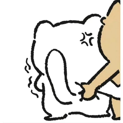Figurinha: Urso irritado