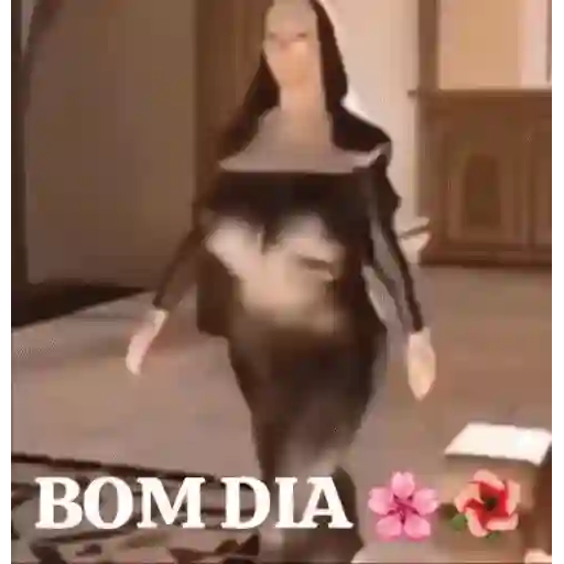 Sticker: Buenos días de monja