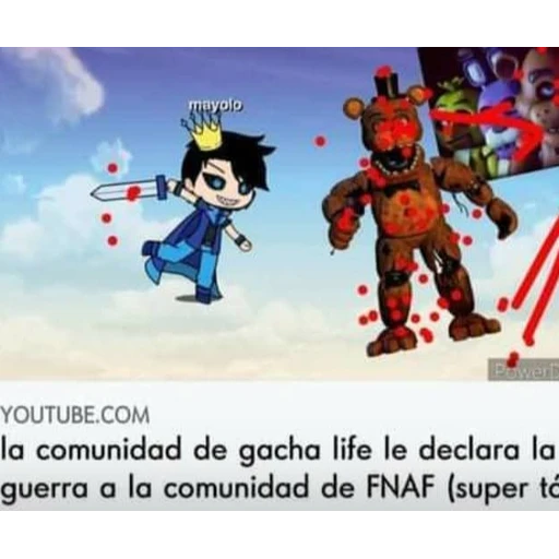 Figurinha: Gacha Life vs FNAF