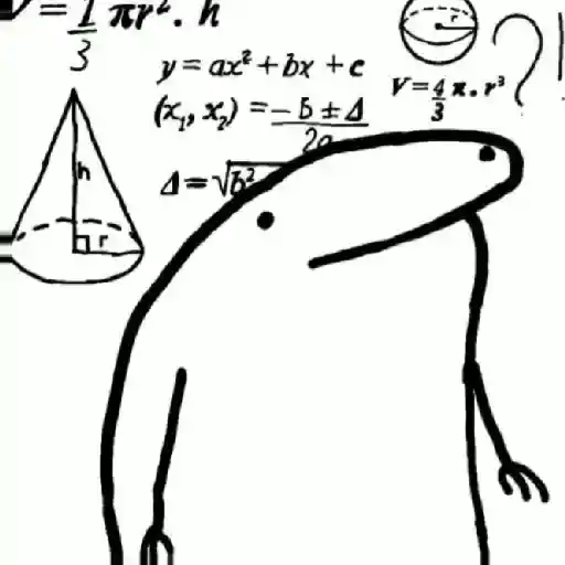 Figurinha: Flork calculando