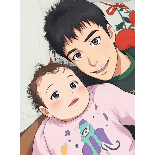 Figurinha: Pai e Bebê
