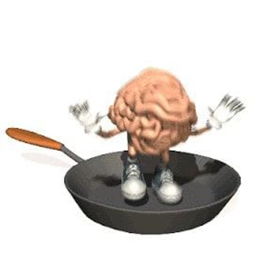 Figurinha: Cérebro na frigideira