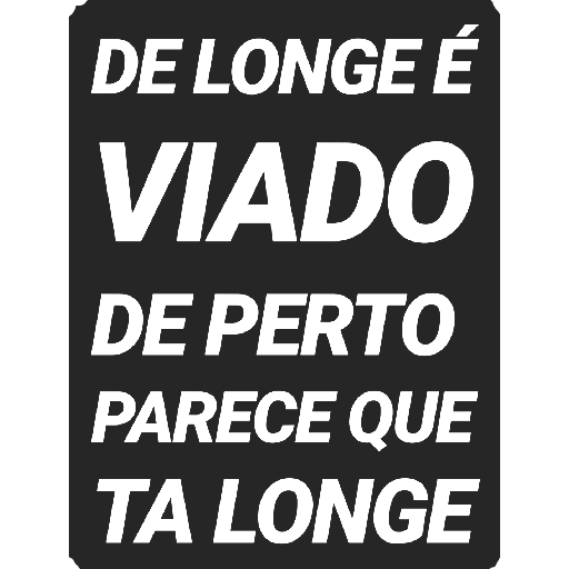 Figurinha: De longe é viado