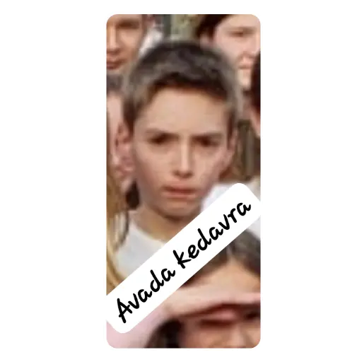 Figurinha: Avada Kedavra Meme
