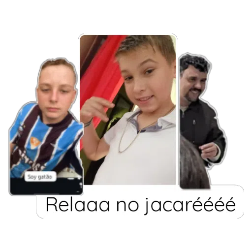 Figurinha: Relaaa no jacaré