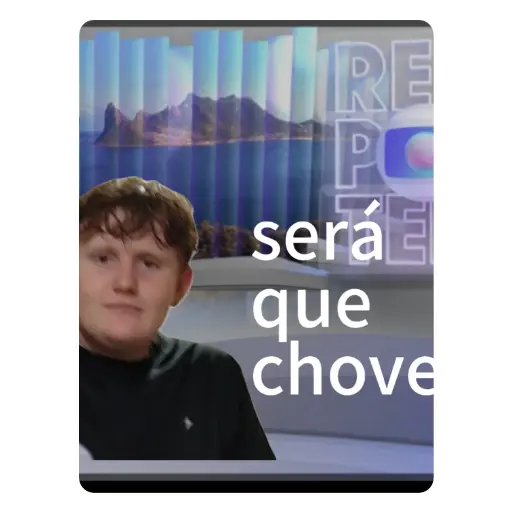 Figurinha: Sera que chove?