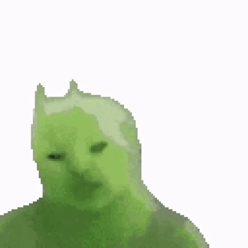 Figurinha: Gato verde dançante