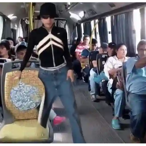Sticker: Dancing on the bus