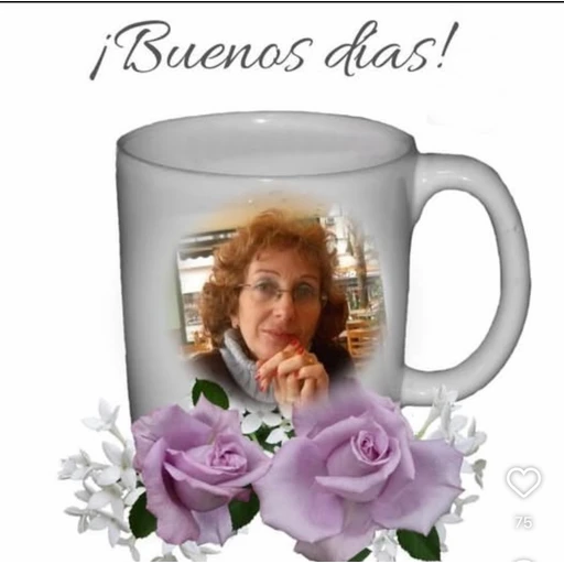 Sticker: Buenos días con flor