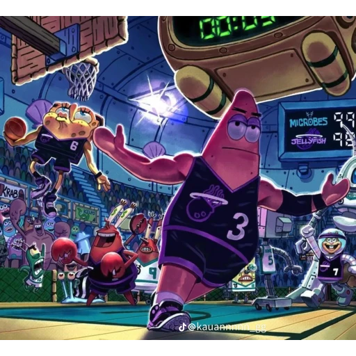 Figurinha: Bob Esponja e Patrick no Basquete